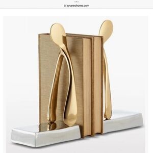 WISHBONE BOOKEND PAIR, NEW IN BOX, DESIGNER  NIMA OBEROI